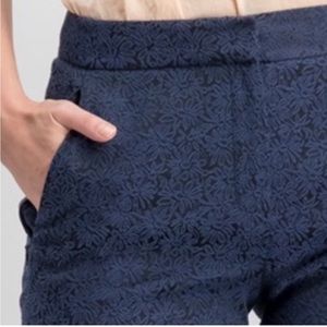 T Tahari Mariana Pant in Black/Blue NWT 8